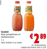 Granini roze pompelmoes of multivitamines-Granini