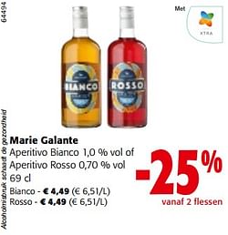 Marie galante aperitivo bianco of rosso