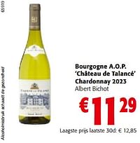 Bourgogne a.o.p. château de talancé chardonnay 2023 albert bichot-Witte wijnen