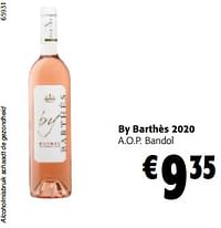 By barthès 2020 a.o.p. bandol-Rosé wijnen