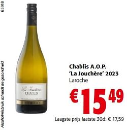 Chablis a.o.p. la jouchère 2023 laroche