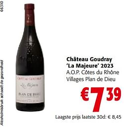 Château goudray la majeure 2023 a.o.p. côtes du rhône villages plan de dieu