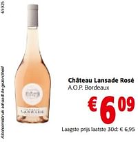 Château lansade rosé a.o.p. bordeaux-Rosé wijnen