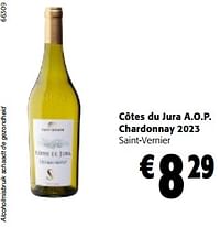 Côtes du jura a.o.p. chardonnay 2023 saint-vernier-Witte wijnen