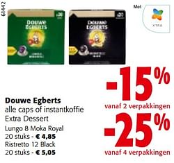 Douwe egberts alle caps of instantkoffie extra dessert