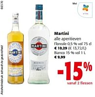 Promoties Martini alle aperitieven - Martini - Geldig van 11/09/2024 tot 24/09/2024 bij Colruyt