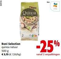 Promoties Boni selection quinoa natuur - Boni - Geldig van 11/09/2024 tot 24/09/2024 bij Colruyt