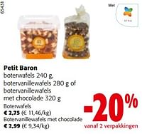 Promoties Petit baron boterwafels, botervanillewafels of botervanillewafels met chocolade - Petit Baron - Geldig van 11/09/2024 tot 24/09/2024 bij Colruyt