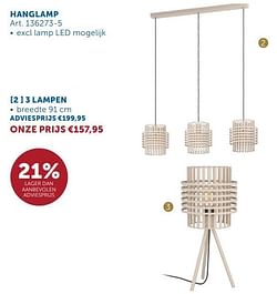 Hanglamp 3 lampen