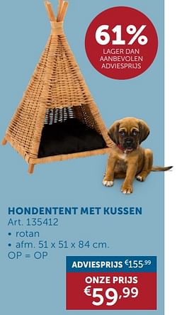 Hondentent met kussen