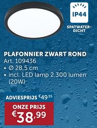 Plafonnier zwart rond-Huismerk - Zelfbouwmarkt