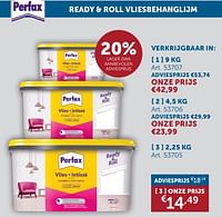 Ready + roll vliesbehanglijm-Perfax