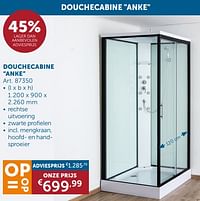 Douchecabine anke-Huismerk - Zelfbouwmarkt