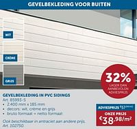 Gevelbekleding in pvc sidings-Huismerk - Zelfbouwmarkt