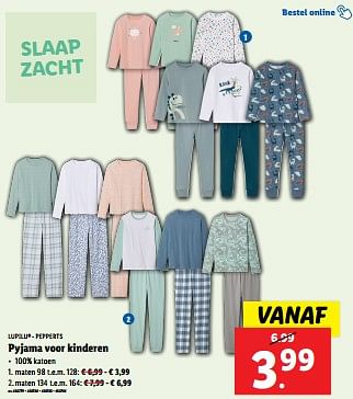 Promoties Pyjama voor kinderen - Huismerk - Lidl - Geldig van 18/09/2024 tot 24/09/2024 bij Lidl