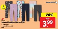 Set van 2 leggings voor meisjes-Lupilu