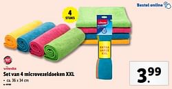 Set van 4 microvezeldoeken xxl