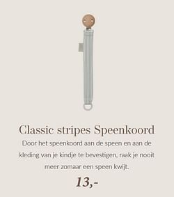 Classic stripes speenkoord