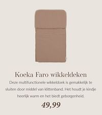 Koeka faro wikkeldeken-Koeka