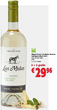 Miguel torres las mulas reserva sauvignon blanc-Witte wijnen