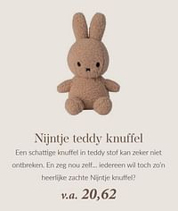 Nijntje teddy knuffel-Nijntje