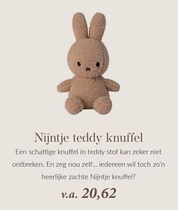 Nijntje teddy knuffel