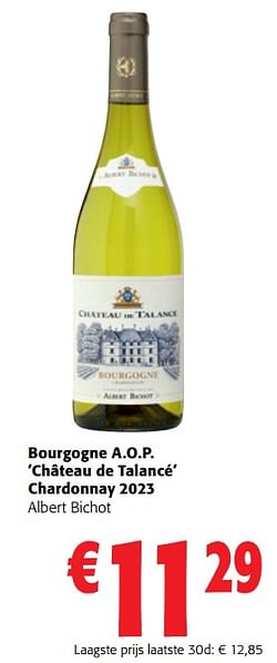 Bourgogne a.o.p. château de talancé chardonnay