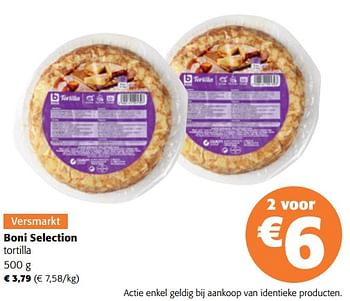 Promoties Boni selection tortilla - Boni - Geldig van 11/09/2024 tot 24/09/2024 bij Colruyt