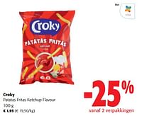 Promoties Croky patatas fritas ketchup flavour - Croky - Geldig van 11/09/2024 tot 24/09/2024 bij Colruyt