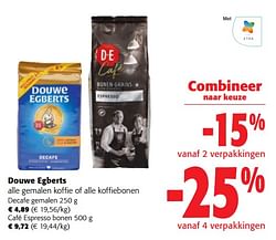 Douwe egberts alle gemalen koffie of alle koffiebonen