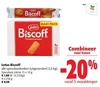 Promoties Lotus biscoff alle speculooskoeken - Lotus Bakeries - Geldig van 11/09/2024 tot 24/09/2024 bij Colruyt