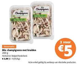 Mix champignons met kruiden