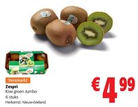 Promoties Zespri kiwi groen jumbo - Zespri - Geldig van 11/09/2024 tot 24/09/2024 bij Colruyt