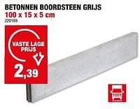 Betonnen boordsteen grijs-Huismerk - Hubo 