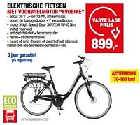 Elektrische fietsen met voorwielmotor evobike-Evobike