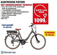 Elektrische fietsen met voorwielmotor minerva-Minerva