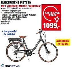 Elektrische fietsen met voorwielmotor minerva