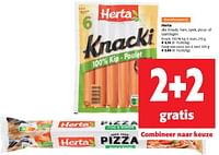 Promoties Herta alle knacki, ham, spek, pizza- of taartdegen - Herta - Geldig van 11/09/2024 tot 24/09/2024 bij Colruyt