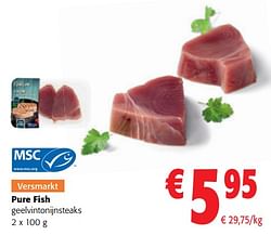 Pure fish geelvintonijnsteaks