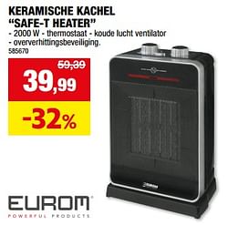 Eurom keramische kachel safe-t heater