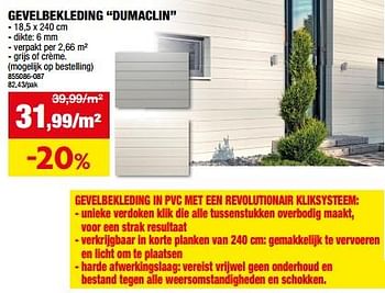 Promoties Gevelbekleding dumaclin - DumaClin - Geldig van 11/09/2024 tot 22/09/2024 bij Hubo