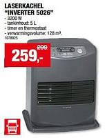 Promoties Laserkachel inverter 5026 - Inverter - Geldig van 11/09/2024 tot 22/09/2024 bij Hubo