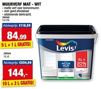 Muurverf mat - wit-Levis