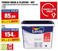 Primer muur + plafond - wit-Levis