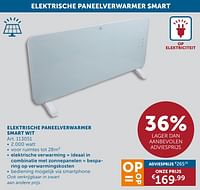 Elektrische paneelverwarmer smart wit-Huismerk - Zelfbouwmarkt