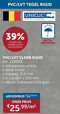 Pvc-lvt vloer rigid-Uniclic