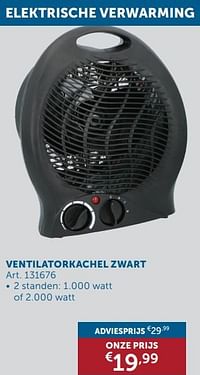 Ventilatorkachel zwart-Huismerk - Zelfbouwmarkt