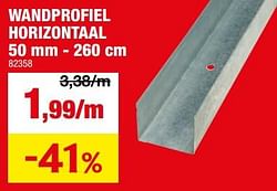 Wandprofiel horizontaal