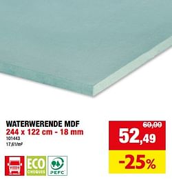 Waterwerende mdf