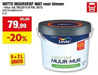 Witte muurverf mat voor binnen-Levis